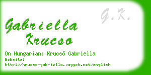 gabriella krucso business card