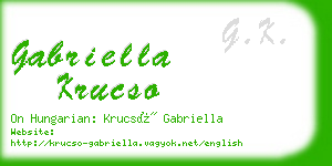 gabriella krucso business card